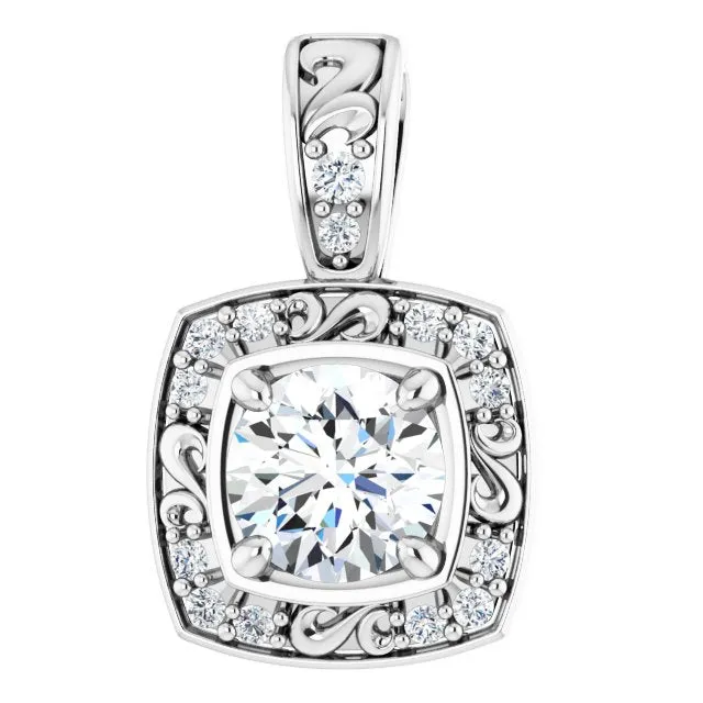 Necklaces TreasureFineJewelers 14K White Gold 13 CTW Natural Diamond Pendant Necklaces TreasureFineJewelers 14K White Gold 13 CTW Natural Diamond Pendant