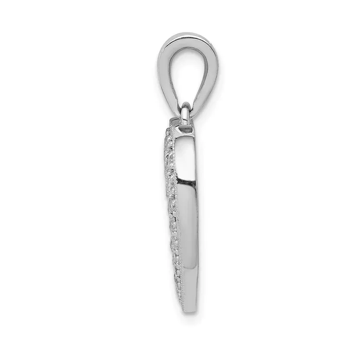 Necklaces TreasureFineJewelers 14k White Gold 13ct Diamond Heart Pendant