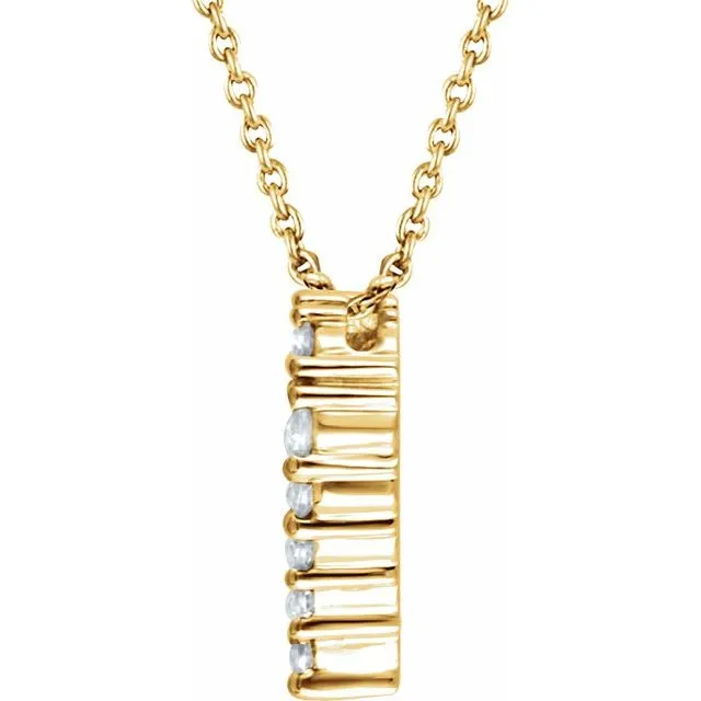 Necklaces TreasureFineJewelers 14K Yellow 14 CTW Diamond Heart 18 Necklace