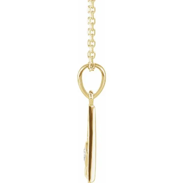 Necklaces TreasureFineJewelers 14K Yellow Gold 110 CTW Natural Diamond Eye of Providence 1618 Necklace