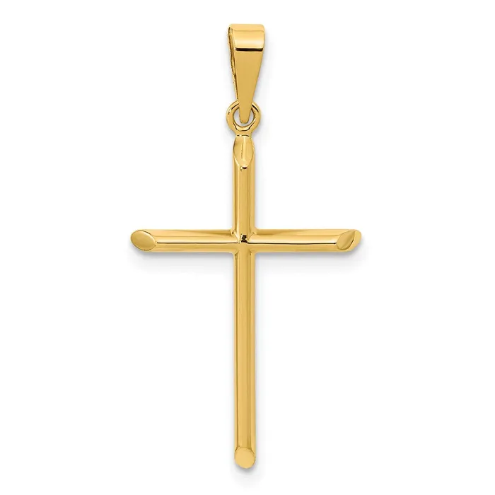 Necklaces TreasureFineJewelers 14k Yellow Gold Polished Cross Pendant