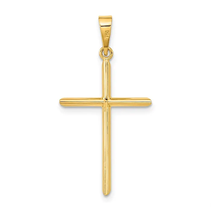 Necklaces TreasureFineJewelers 14k Yellow Gold Polished Cross Pendant