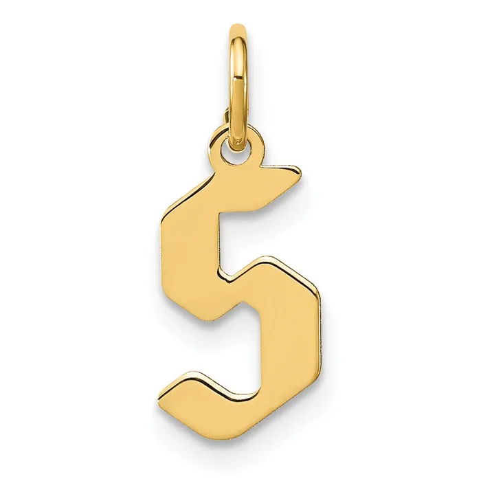 Necklaces TreasureFineJewelers Sterling Silver Goldplated Letter S Initial Pendant Necklaces TreasureFineJewelers Sterling Silver Goldplated Letter S Initial Pendant