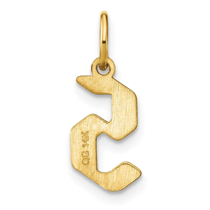 Necklaces TreasureFineJewelers Sterling Silver Goldplated Letter S Initial Pendant