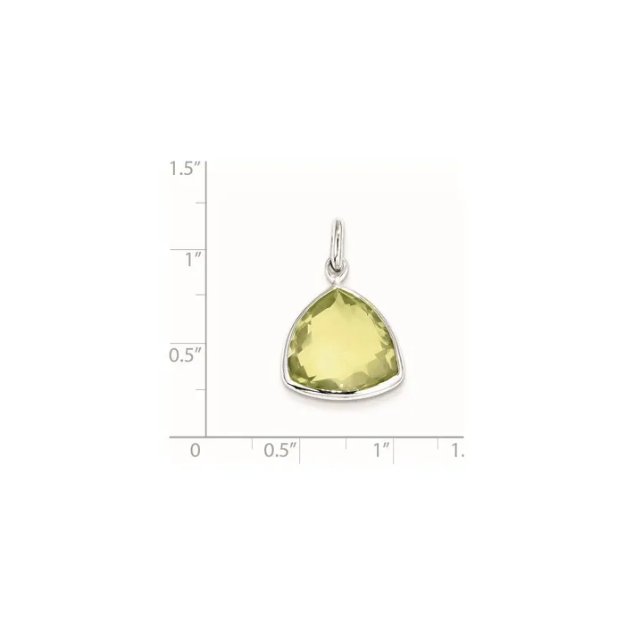 Necklaces TreasureFineJewelers Sterling Silver Lemon Quartz Pendant
