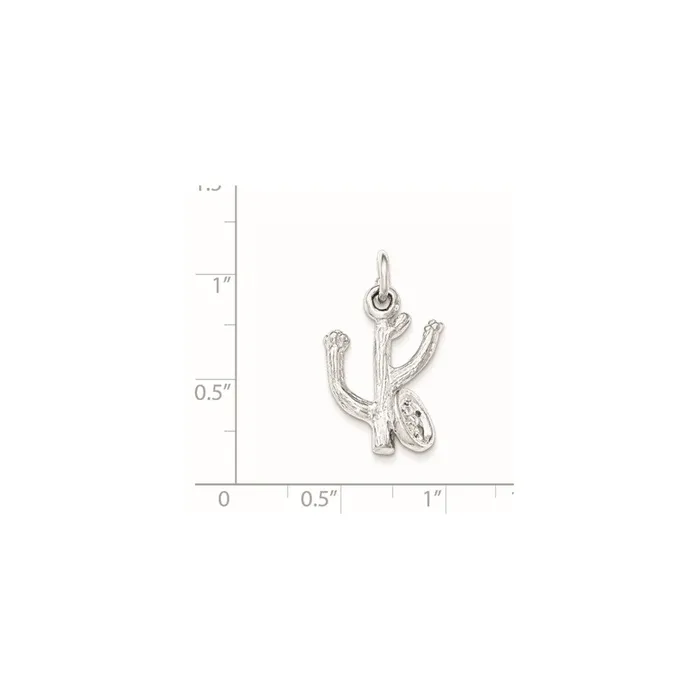 Necklaces TreasureFineJewelers Sterling Silver Polished Cactus wwheel Pendant