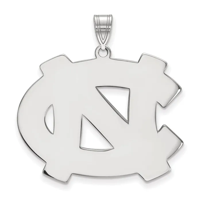Necklaces TreasureFineJewelers Sterling Silver Rhodiumplated University of North Carolina NC Extra Large Pendant Necklaces TreasureFineJewelers Sterling Silver Rhodiumplated University of North Carolina NC Extra Large Pendant