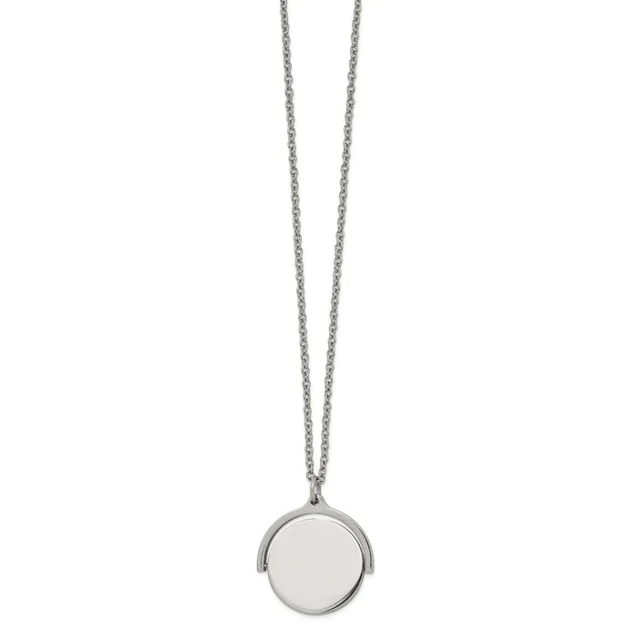 Stainless Steel Polished Infinity Moveable 165in w125in ext Necklace TreasureFineJewelers Necklaces