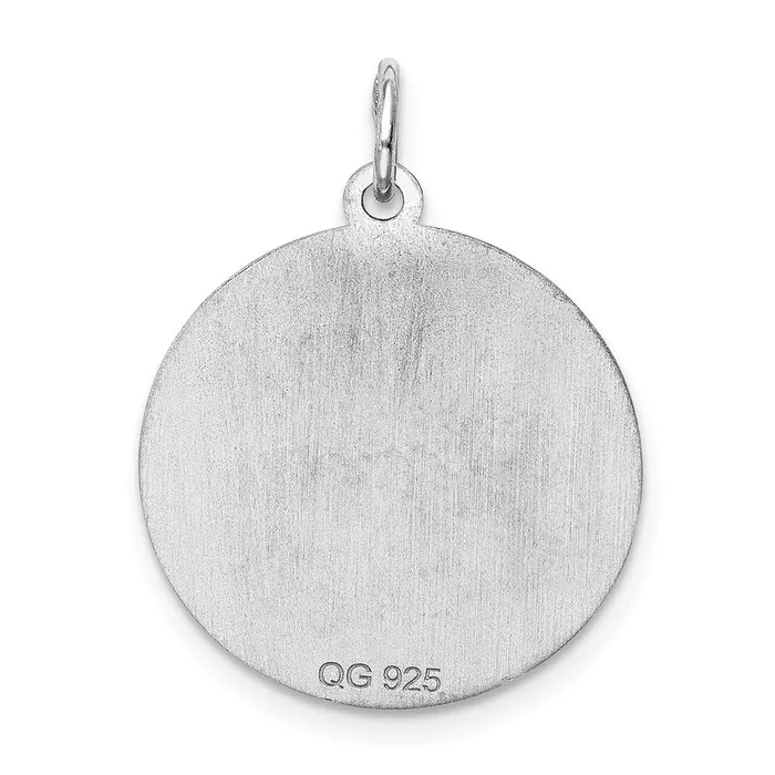 Sterling Silver Rhodiumplated Brocaded Letter B Initial Charm TreasureFineJewelers Necklaces