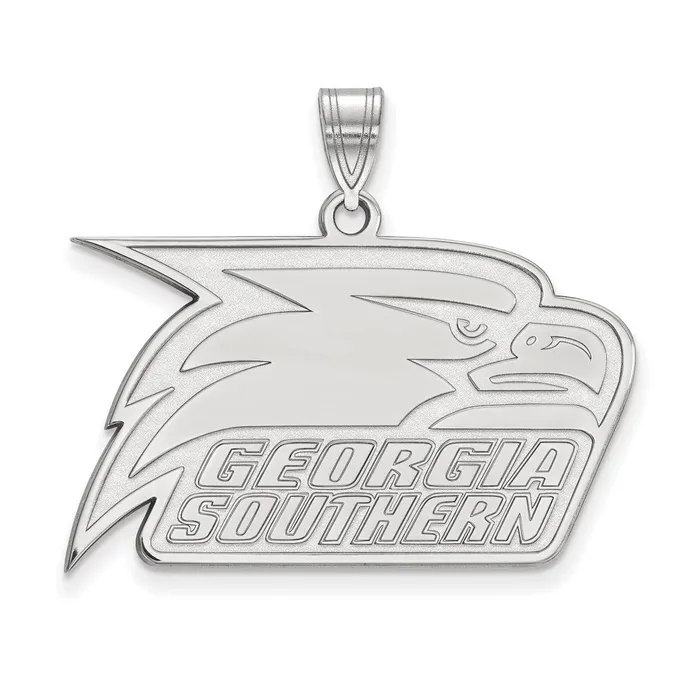 Sterling Silver Rhodiumplated Georgia Southern University Eagle Large Pendant TreasureFineJewelers Necklaces Sterling Silver Rhodiumplated Georgia Southern University Eagle Large Pendant TreasureFineJewelers Necklaces