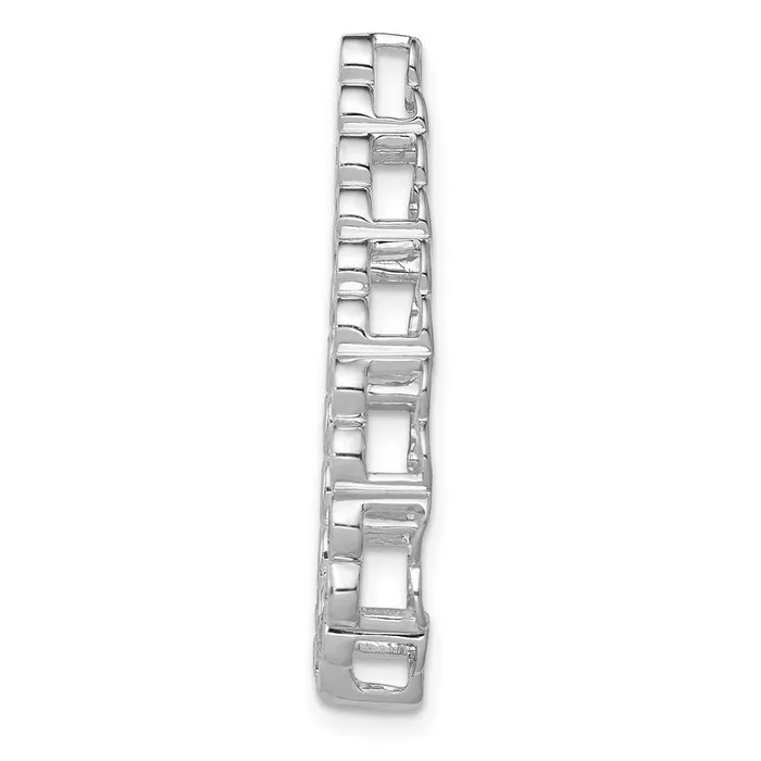 TreasureFineJewelers 14k White Gold 12ct Diamond Teardrop Chain Slide Necklaces
