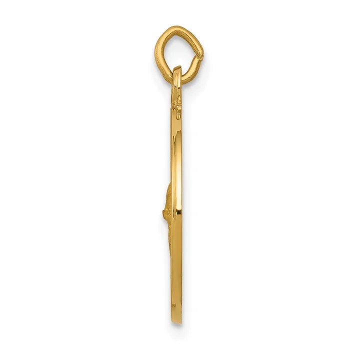 TreasureFineJewelers 14k Yellow Gold Saint Gerard Medal Charm Charm Necklaces