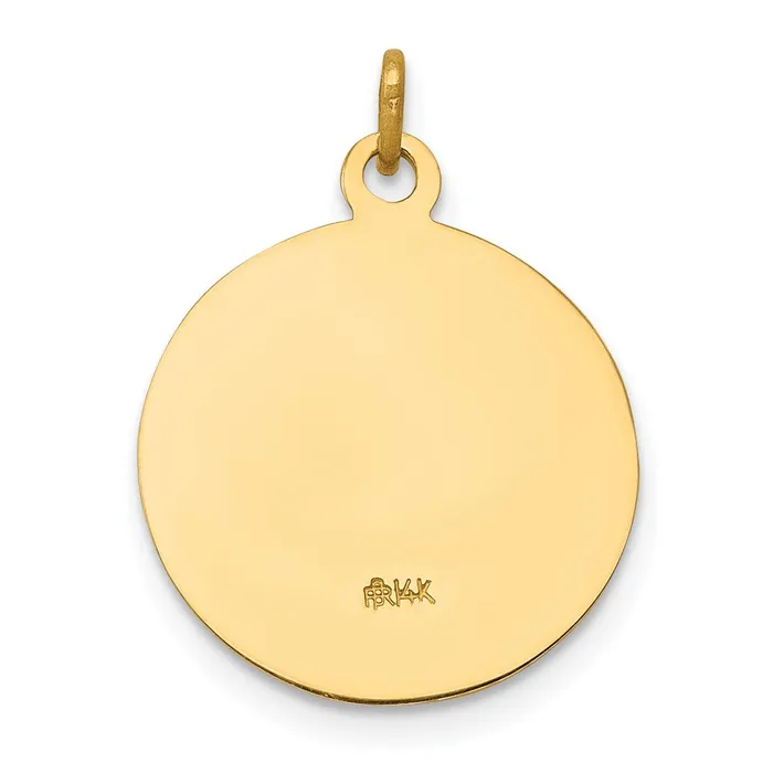 TreasureFineJewelers 14k Yellow Gold Saint Gerard Medal Charm Charm Necklaces