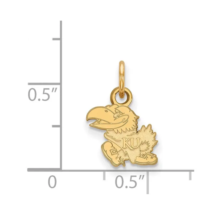 TreasureFineJewelers 14K Yellow Gold University of Kansas XS Pendant Necklaces