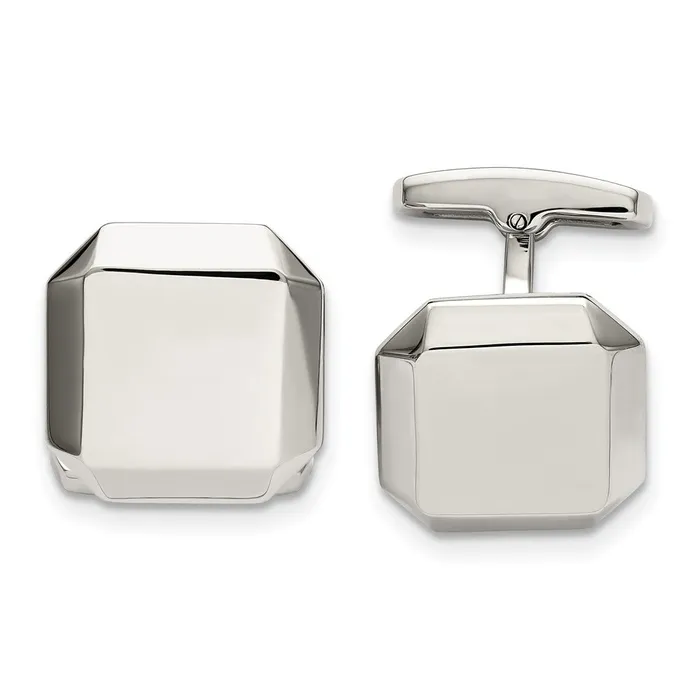 TreasureFineJewelers Bracelets Chisel Stainless Steel Polished Cuff Links