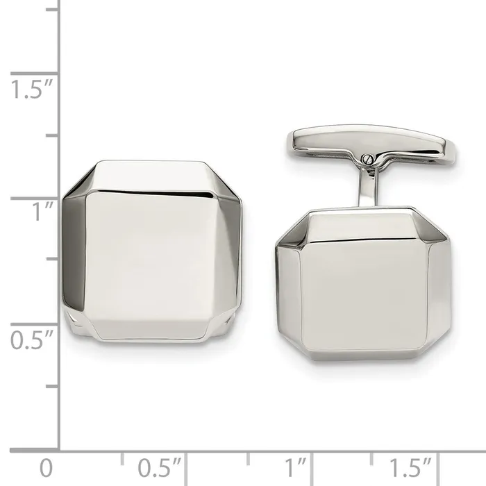 TreasureFineJewelers Bracelets Chisel Stainless Steel Polished Cuff Links