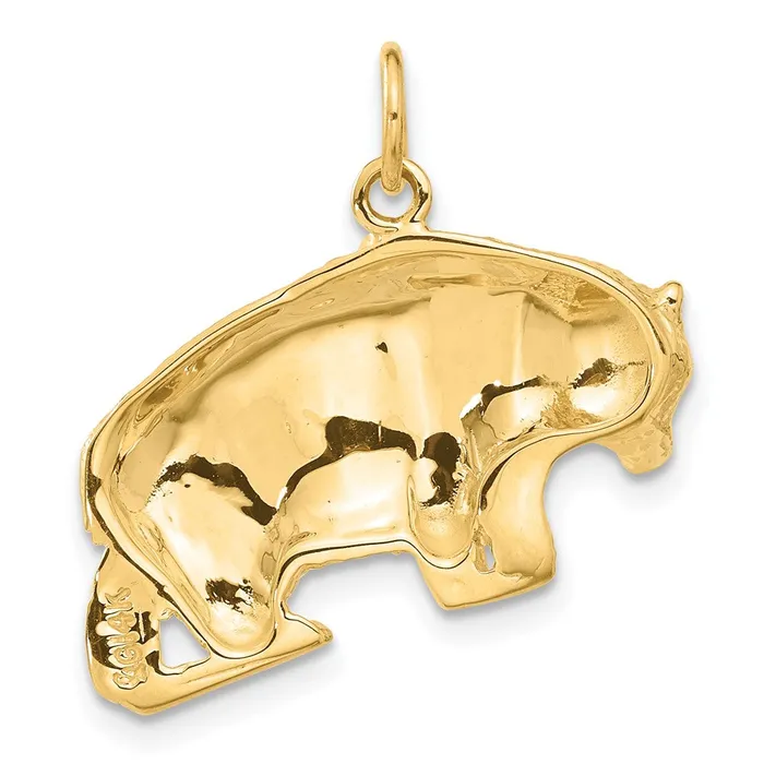 TreasureFineJewelers Charm Necklaces 14k Bear Charm