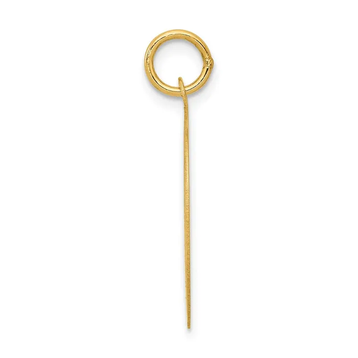 TreasureFineJewelers Charm Necklaces 14k Yellow Gold Shih Tzu Disc Charm