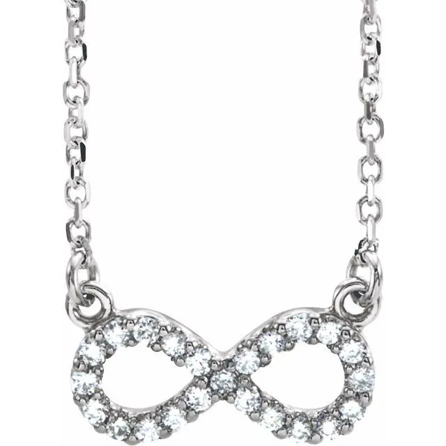 TreasureFineJewelers Necklaces 14K White Gold 18 CTW Natural Diamond Infinity 16 12 Necklace TreasureFineJewelers Necklaces 14K White Gold 18 CTW Natural Diamond Infinity 16 12 Necklace