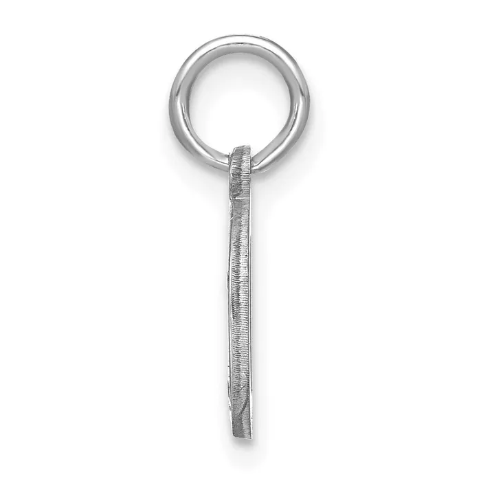 TreasureFineJewelers Necklaces 14k White Gold Letter D Initial Pendant