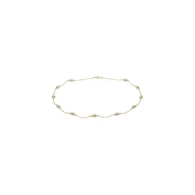 TreasureFineJewelers Necklaces 14K Yellow Gold Cultured White Gold Freshwater Pearl 17 Necklace TreasureFineJewelers Necklaces 14K Yellow Gold Cultured White Gold Freshwater Pearl 17 Necklace