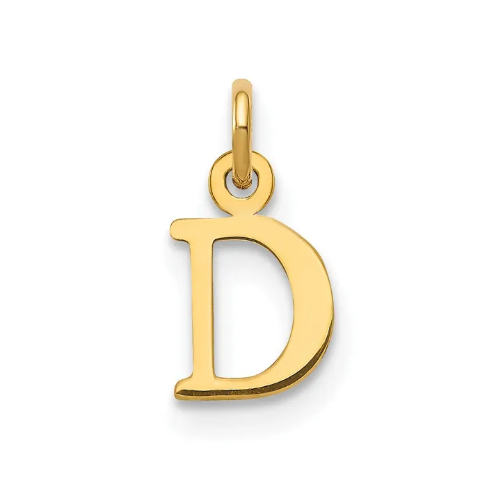 TreasureFineJewelers Necklaces 14k Yellow Gold Cutout Letter D Initial Pendant TreasureFineJewelers Necklaces 14k Yellow Gold Cutout Letter D Initial Pendant