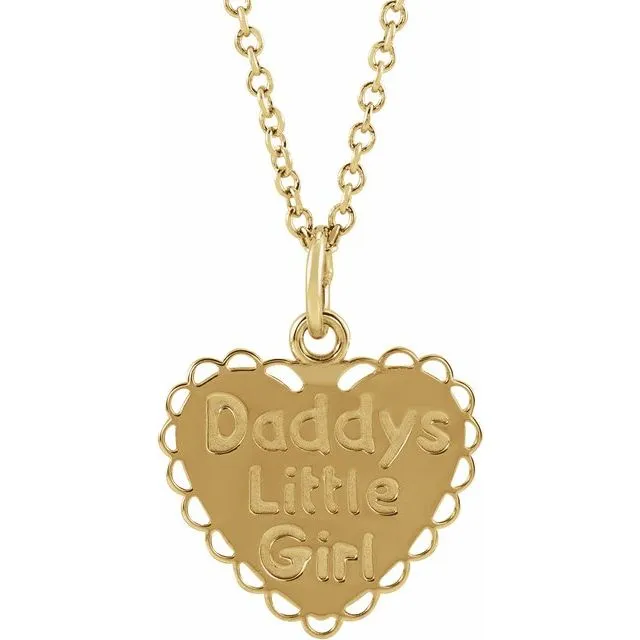 TreasureFineJewelers Necklaces 14K Yellow Gold Daddys Little Girl 15 Necklace TreasureFineJewelers Necklaces 14K Yellow Gold Daddys Little Girl 15 Necklace