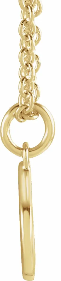 TreasureFineJewelers Necklaces 18K Yellow GoldPlated Sterling Silver Initial P Dangle 16 Necklace