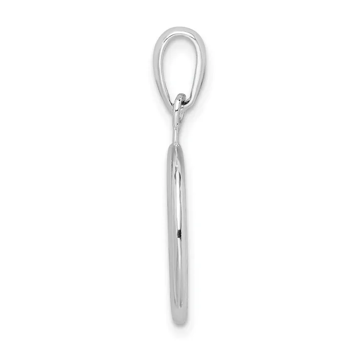 TreasureFineJewelers Necklaces DeAni Sterling Silver RhodiumPlated Polished Peace Symbol Pendant