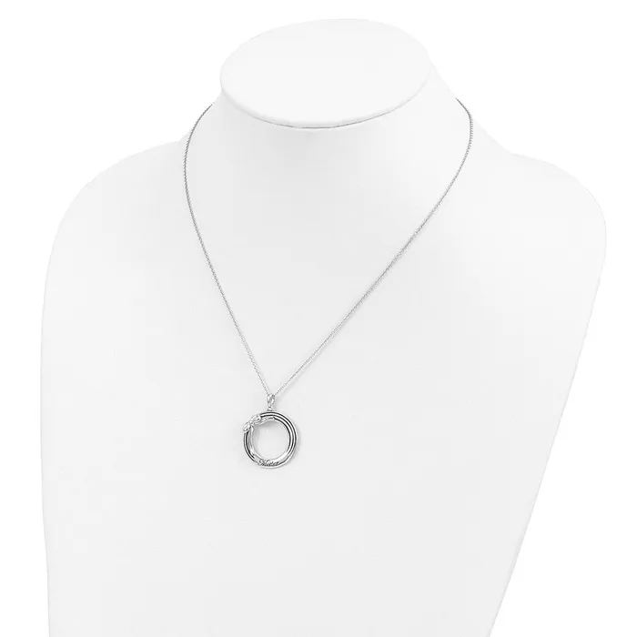 TreasureFineJewelers Necklaces Sentimental Expressions Sterling Silver Rhodiumplated Antiqued My Mother My Gift 18in Necklace