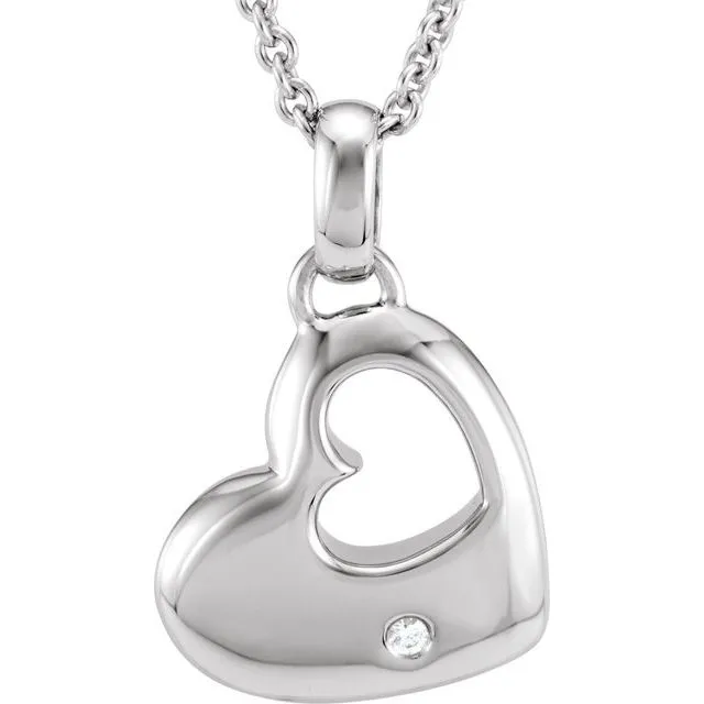 TreasureFineJewelers Necklaces Sterling Silver 01 CT Natural Diamond 18 Necklace TreasureFineJewelers Necklaces Sterling Silver 01 CT Natural Diamond 18 Necklace
