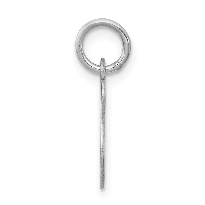 TreasureFineJewelers Necklaces Sterling Silver Rhodiumplated Fancy Script Letter S Initial Charm