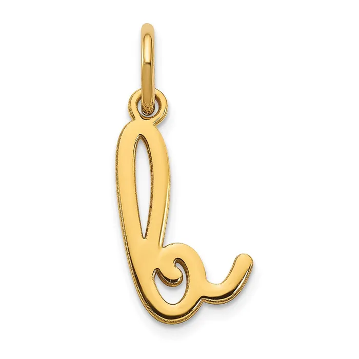 TreasureFineJewelers Necklaces Sterling Silver Rhodiumplated Lower case Letter B Initial Charm TreasureFineJewelers Necklaces Sterling Silver Rhodiumplated Lower case Letter B Initial Charm