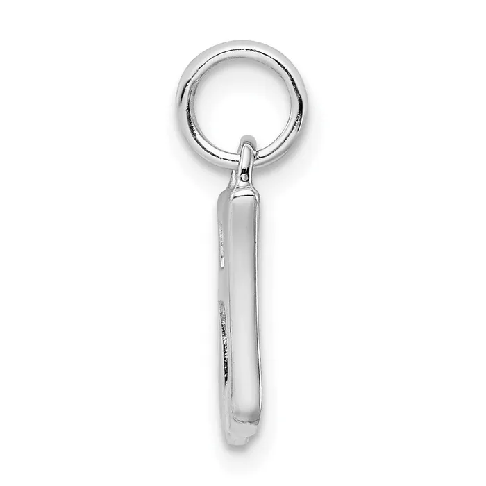 TreasureFineJewelers Necklaces Sterling Silver Rhodiumplated Music Note Pendant