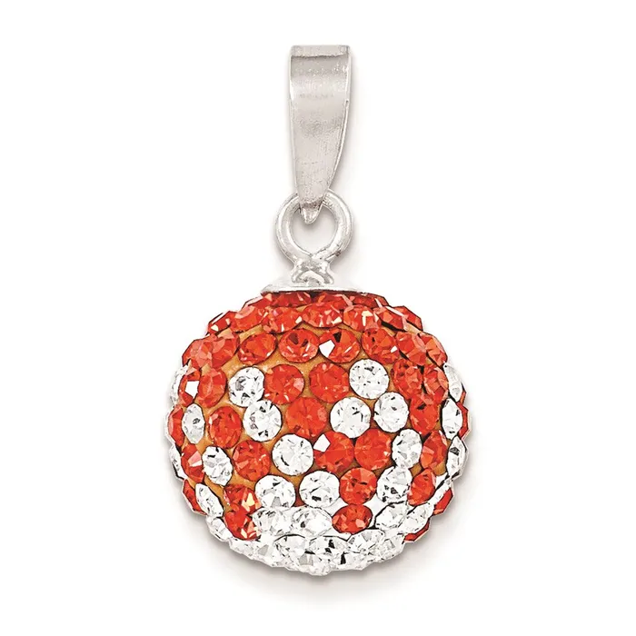 TreasureFineJewelers Necklaces Sterling Silver Swarovski Elements Ball Pendant TreasureFineJewelers Necklaces Sterling Silver Swarovski Elements Ball Pendant