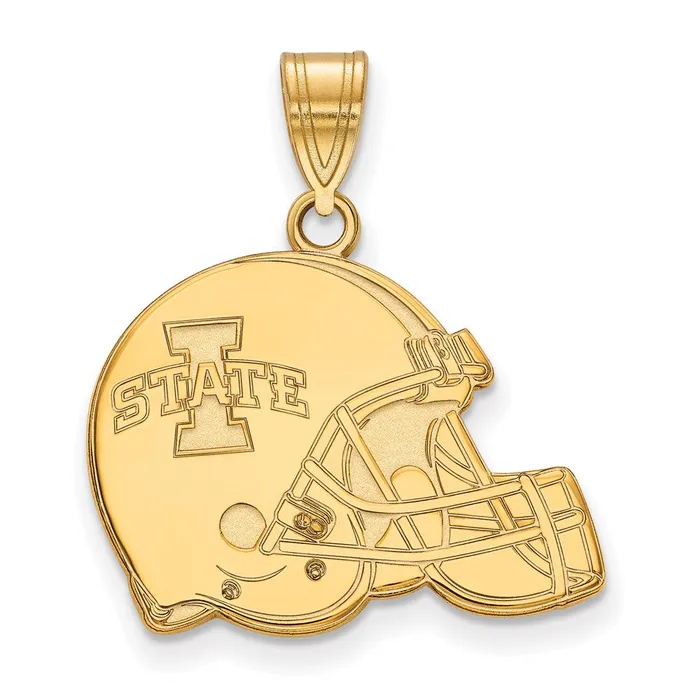 TreasureFineJewelers PreStyled Sets 10K Yellow Gold Iowa State University Football Helmet Pendant TreasureFineJewelers PreStyled Sets 10K Yellow Gold Iowa State University Football Helmet Pendant