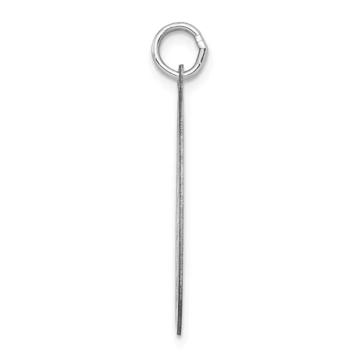 TreasureFineJewelers Sterling Silver Rhodiumplated On Graduation Day Disc Charm Necklaces