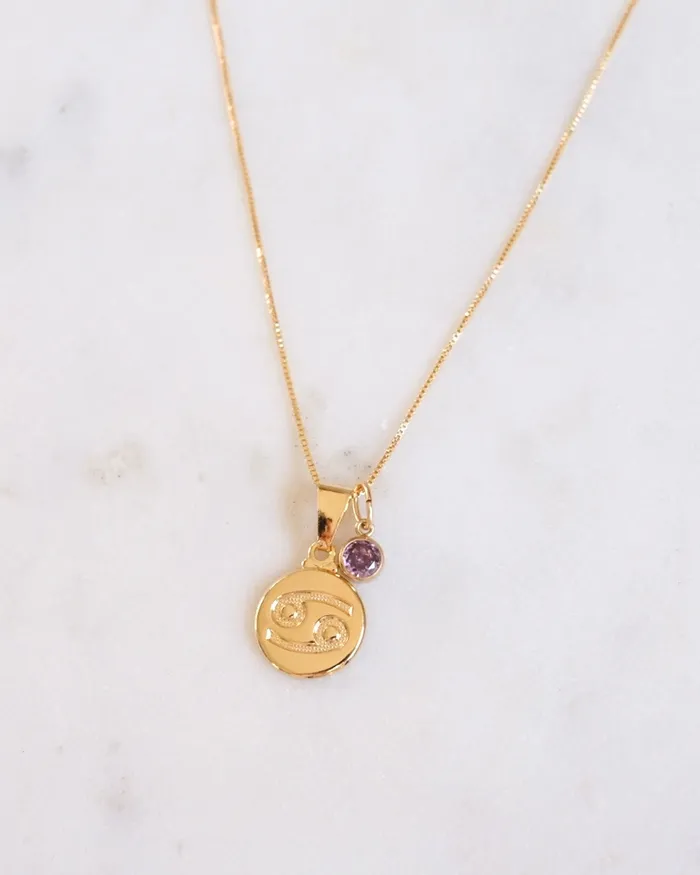 ERIJEWELRY Cancer Zodiac Necklace Necklaces