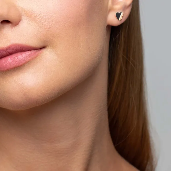 Mimi Marge Necklaces Silver Madu Heart Studs