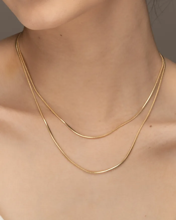 Necklaces ERIJEWELRY Ava Flat Snake Necklace