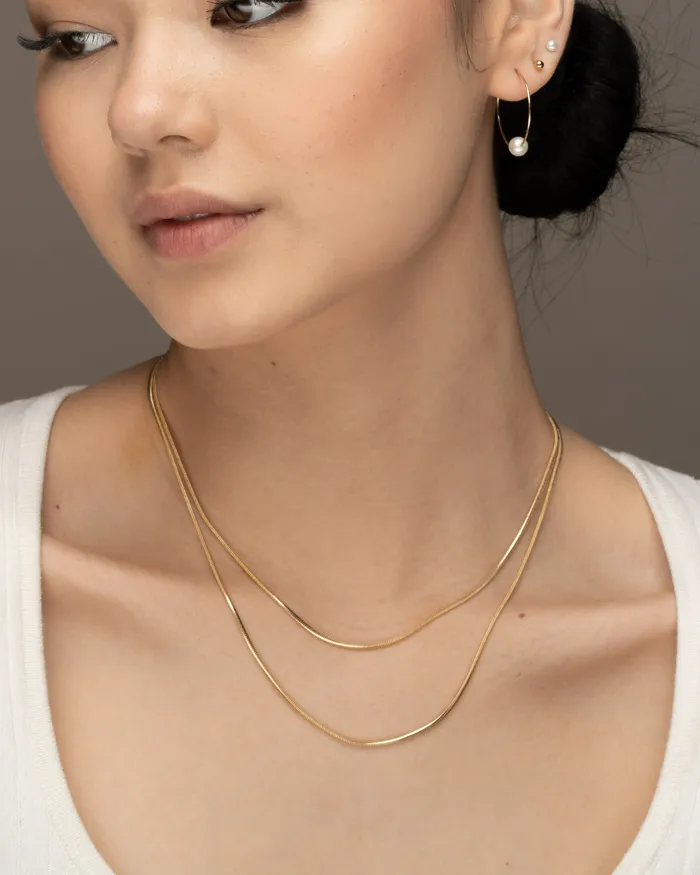Necklaces ERIJEWELRY Ava Flat Snake Necklace Necklaces ERIJEWELRY Ava Flat Snake Necklace