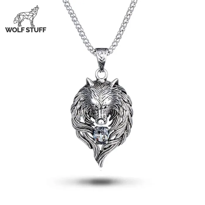 Wolf Stuff Necklaces Crystal Wolf Necklace