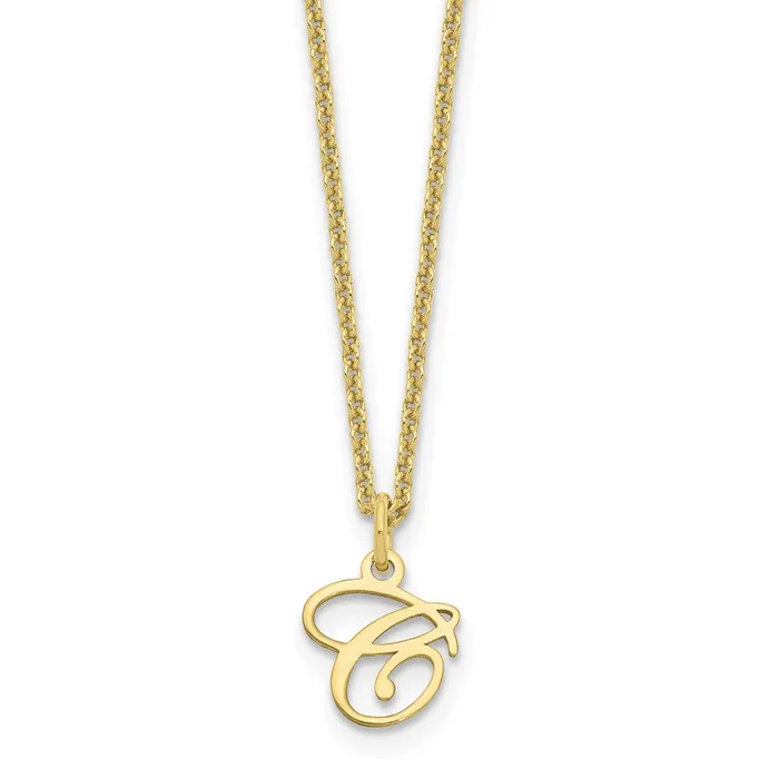 10ky Letter C Initial NecklaceWBC10XNA756YC WB Choice Jewelry Necklaces