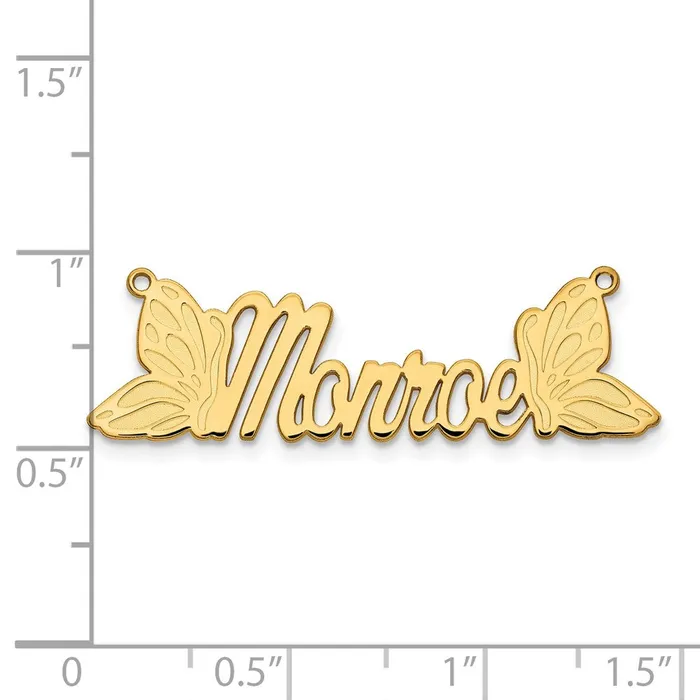 14K Polished Butterfly Name PlateWBCXNA963Y WB Choice Jewelry Necklaces