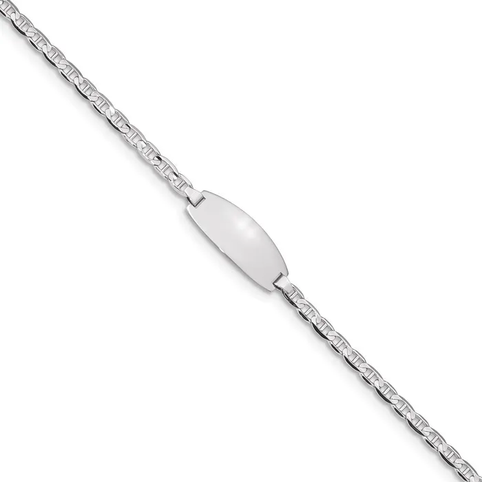 14k White Gold Oval Anchor ID BraceletWBCLID86W6 WB Choice Jewelry Bracelets 14k White Gold Oval Anchor ID BraceletWBCLID86W6 WB Choice Jewelry Bracelets