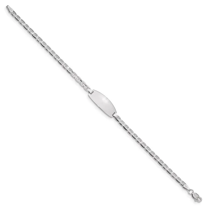 14k White Gold Oval Anchor ID BraceletWBCLID86W6 WB Choice Jewelry Bracelets 14k White Gold Oval Anchor ID BraceletWBCLID86W6 WB Choice Jewelry Bracelets