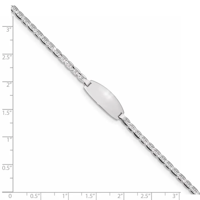 14k White Gold Oval Anchor ID BraceletWBCLID86W6 WB Choice Jewelry Bracelets 14k White Gold Oval Anchor ID BraceletWBCLID86W6 WB Choice Jewelry Bracelets