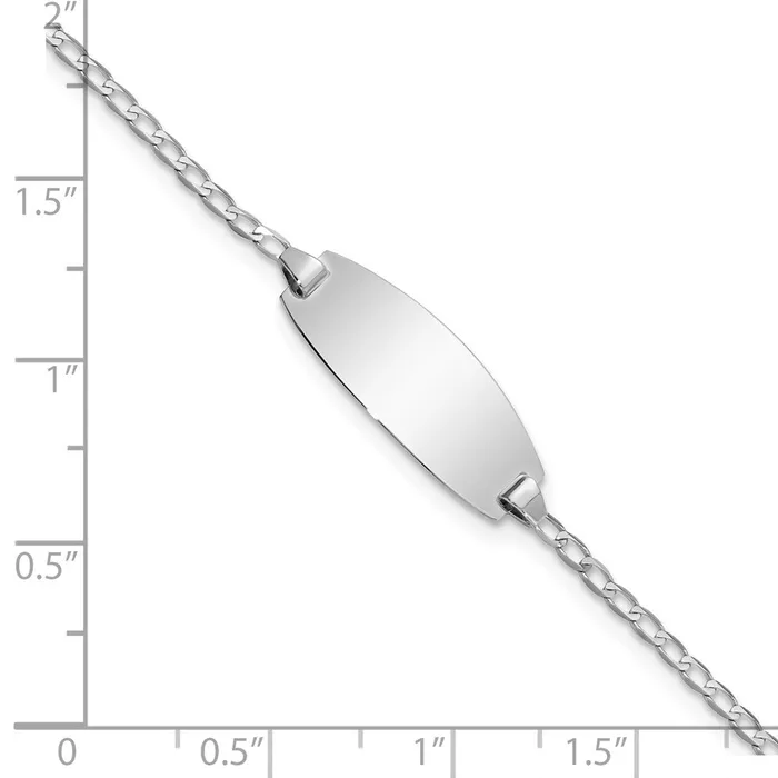 14k White Gold Oval Curb ID BraceletWBCLID85W55 WB Choice Jewelry Bracelets 14k White Gold Oval Curb ID BraceletWBCLID85W55 WB Choice Jewelry Bracelets