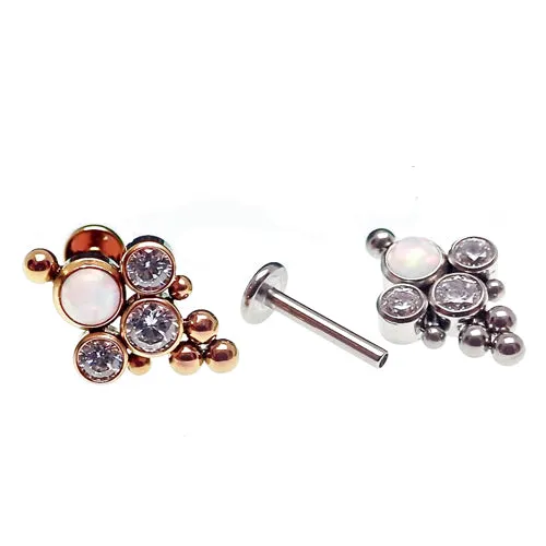Beaded Opal Crystal Cluster Flatback Piercing 18g 16g 14g Body Clickers Charm Necklaces Beaded Opal Crystal Cluster Flatback Piercing 18g 16g 14g Body Clickers Charm Necklaces