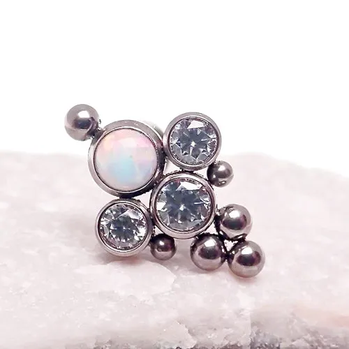 Beaded Opal Crystal Cluster Flatback Piercing 18g 16g 14g Body Clickers Charm Necklaces Beaded Opal Crystal Cluster Flatback Piercing 18g 16g 14g Body Clickers Charm Necklaces